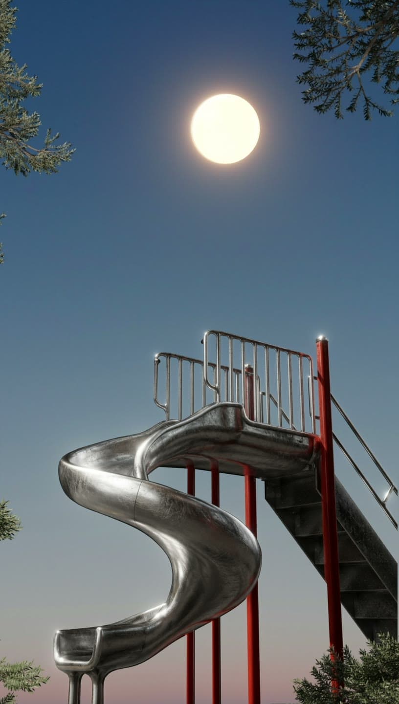 Moonslide — Playground / Night render film still