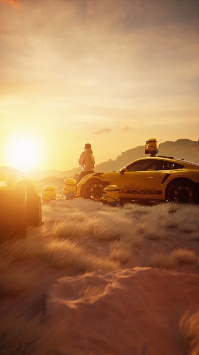 Golden Drive — Automotive CGI film still