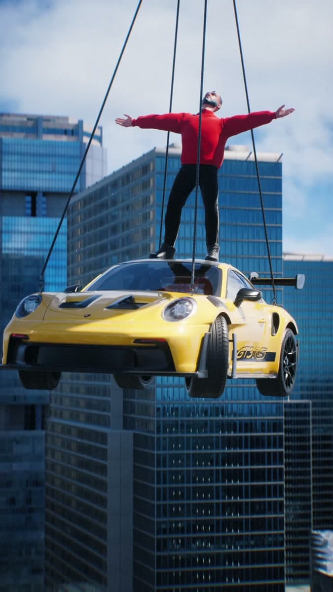 Porsche — The Airlift — Automotive & visual effects film still