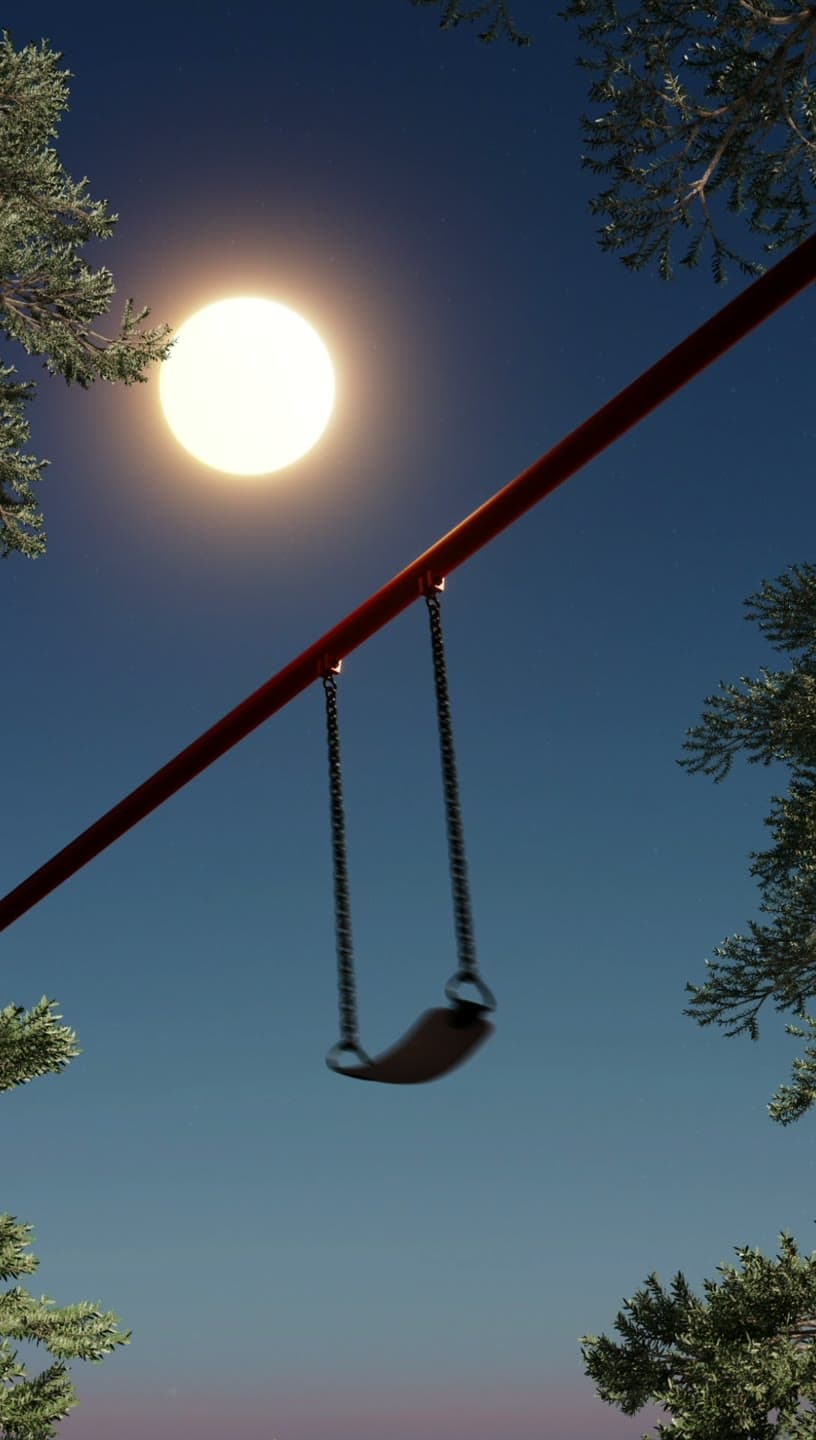 Sun Swing — Playground / Golden hour film still